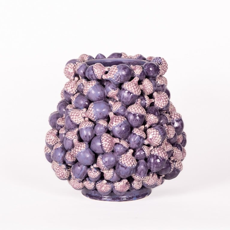 【予約販売】Vase with acorns purple