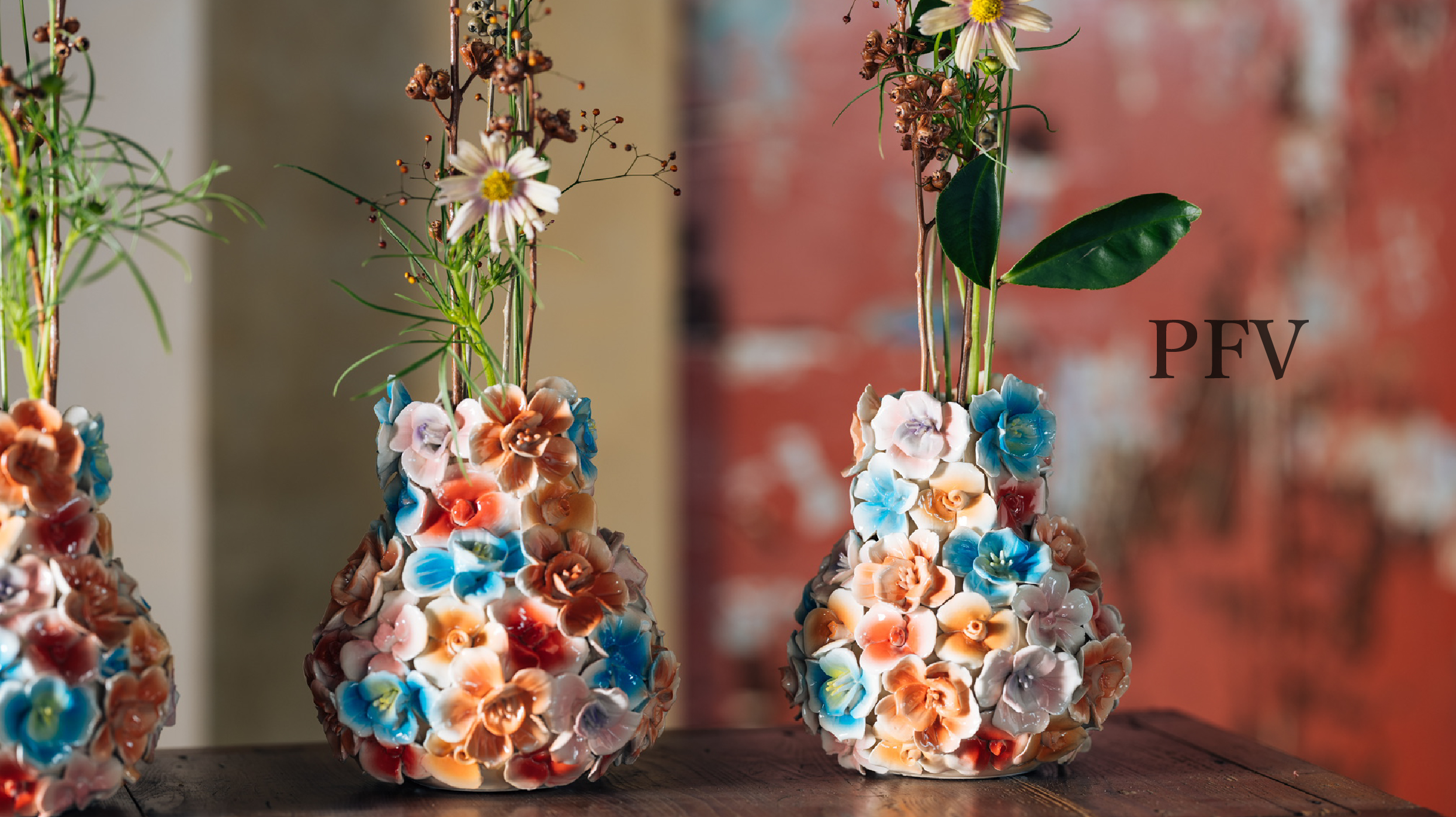 ②可憐な花のポット★茶器としても★ ②可憐な花のポット☆茶器としても☆ ①可憐な花の